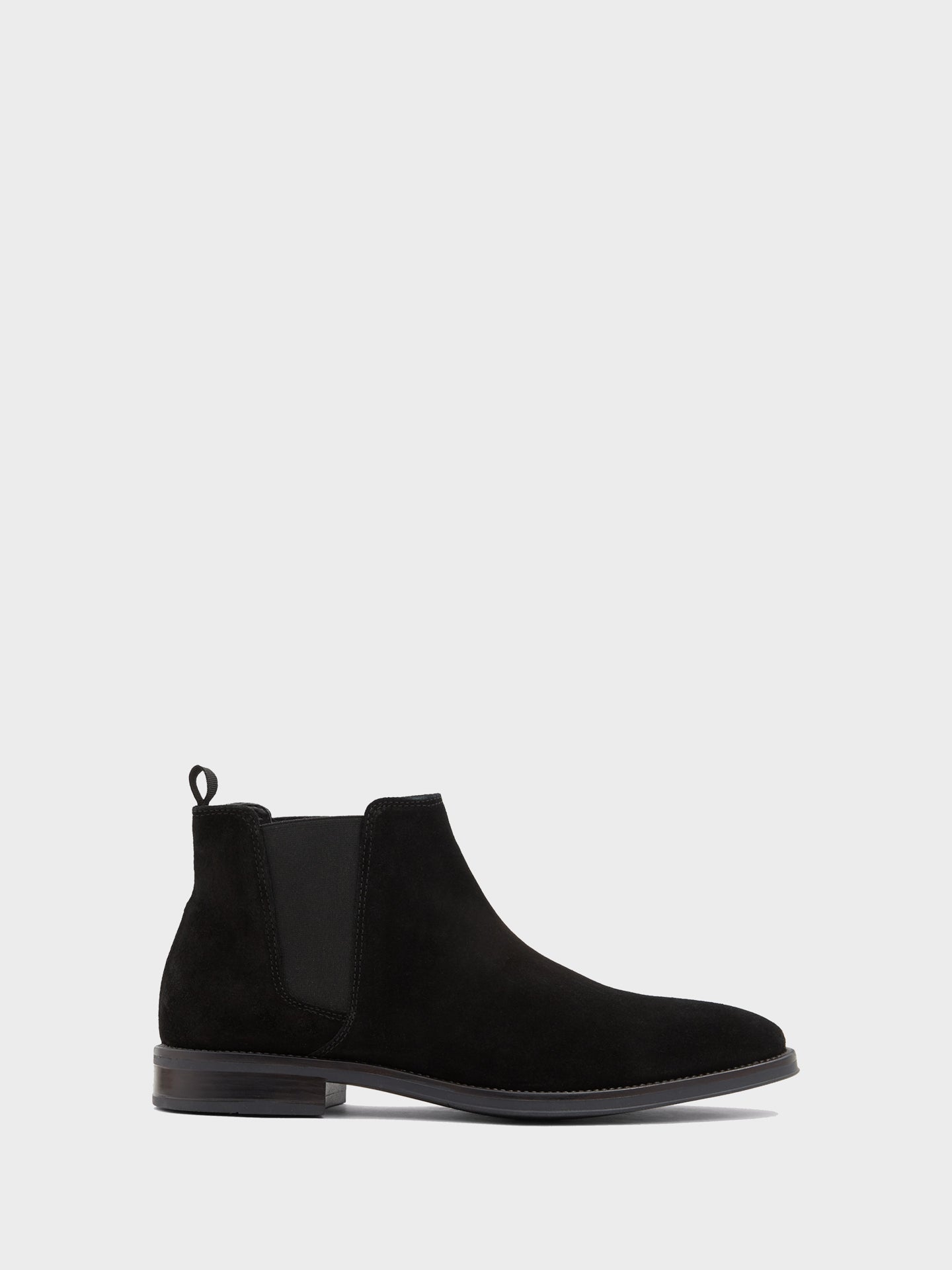 Aldo Black Round Toe Ankle Boots