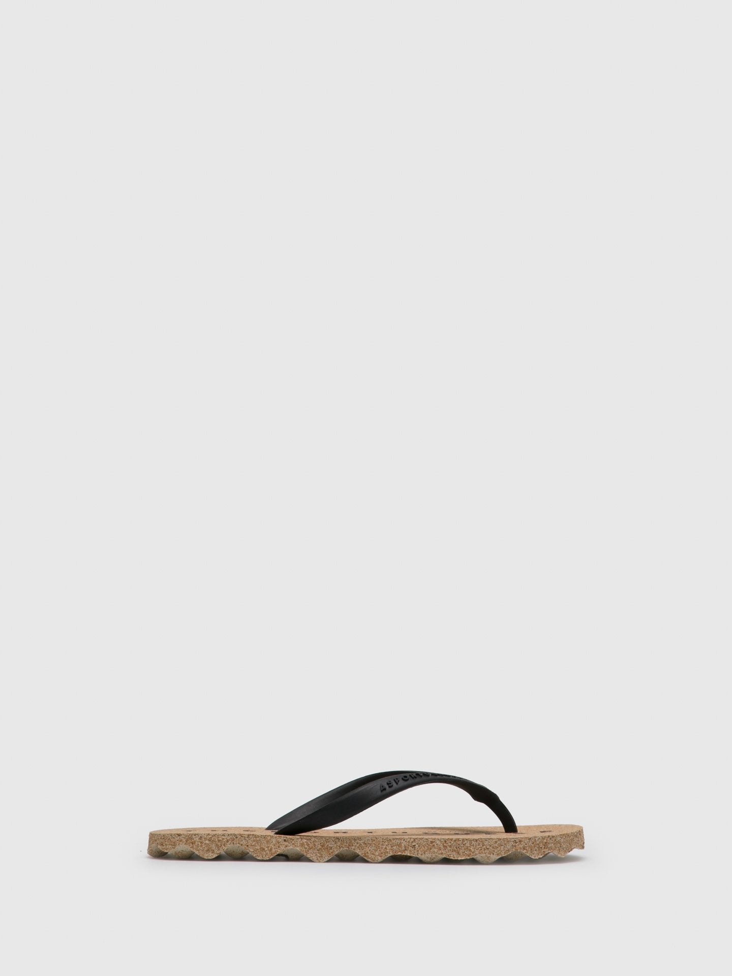 ASPORTUGUESAS Beach Flip-Flops BASE_M Black Rubber Strap