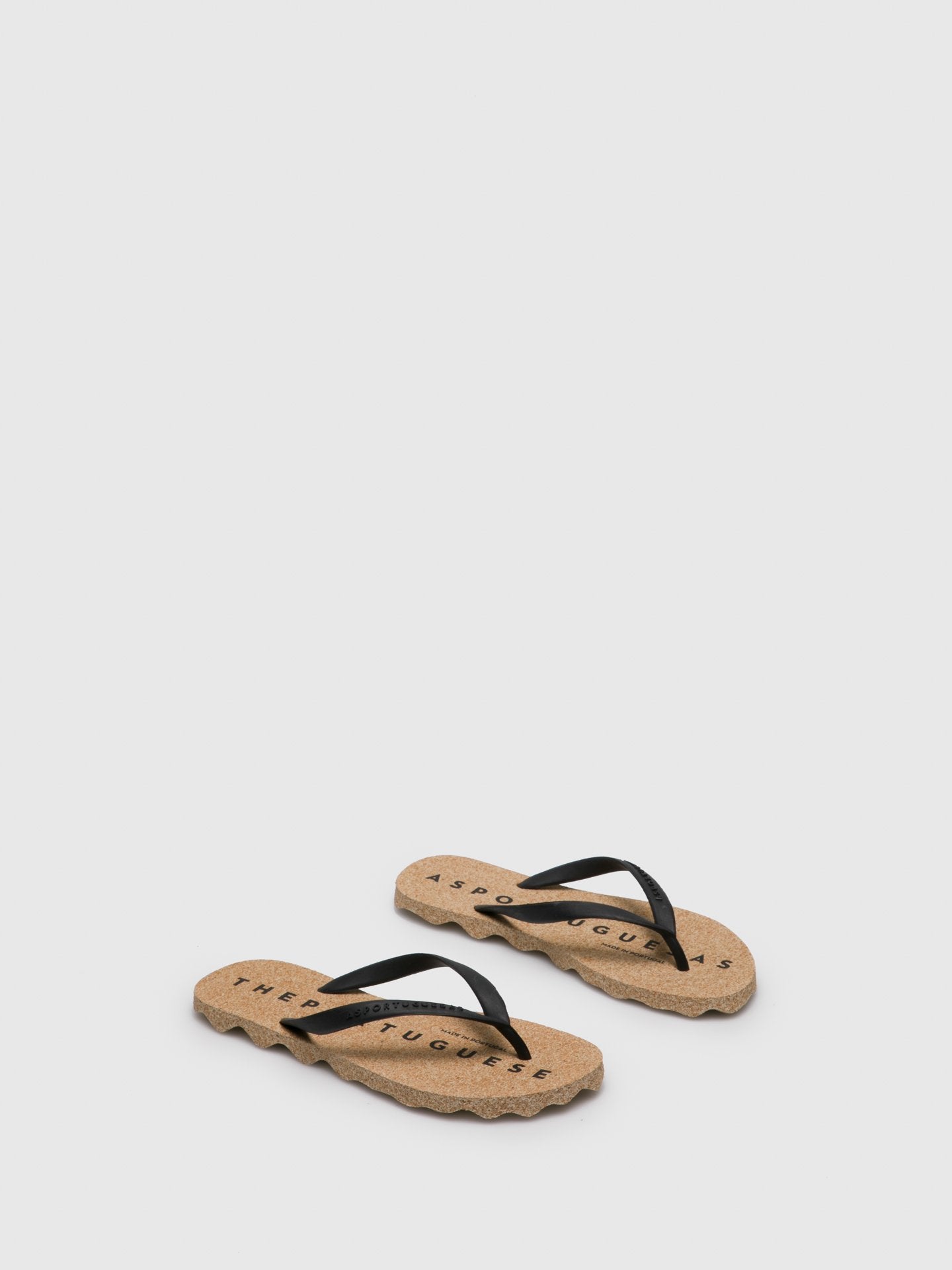 ASPORTUGUESAS Beach Flip-Flops BASE_M Black Rubber Strap