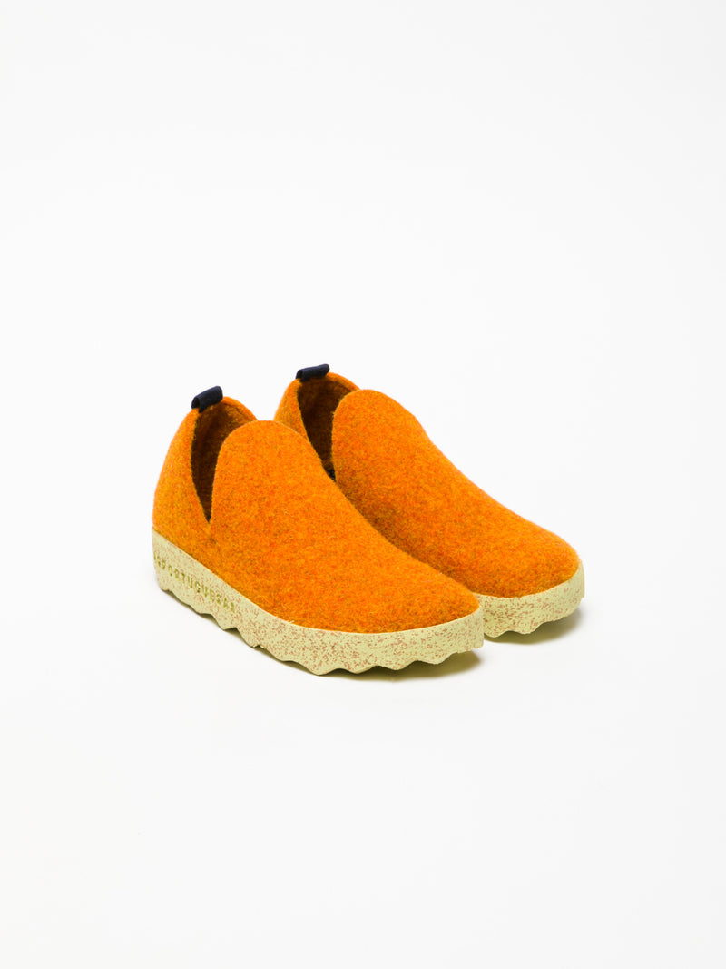 ASPORTUGUESAS Orange Round Toe Ankle Boots
