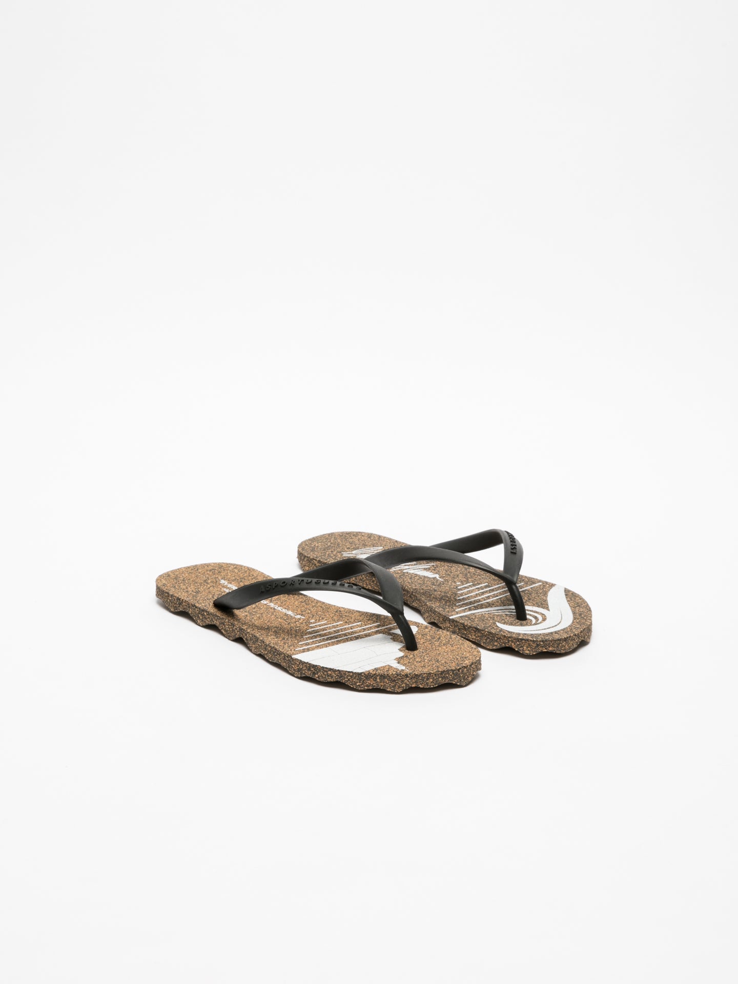 ASPORTUGUESAS Black Thong Flip-Flops