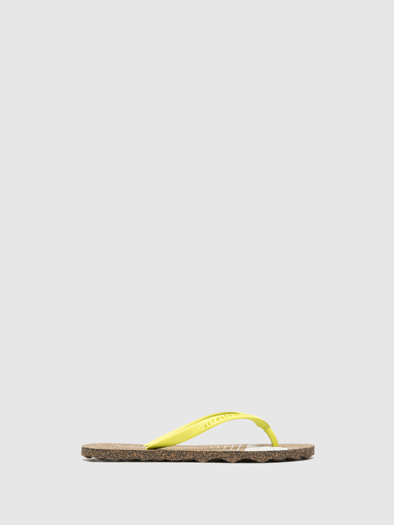 ASPORTUGUESAS Yellow Thong Flip-Flops