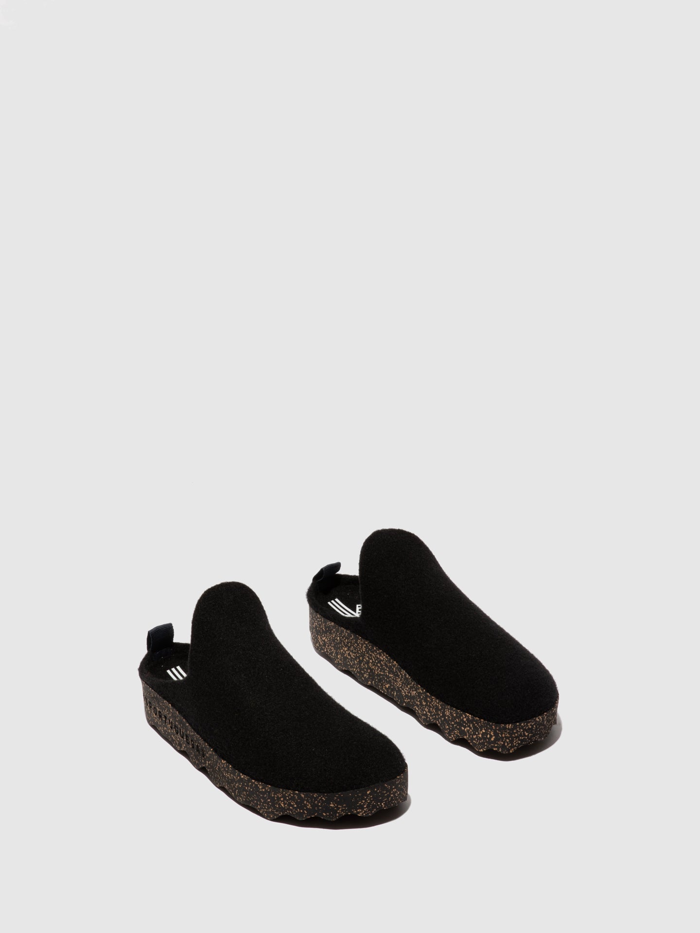 ASPORTUGUESAS Round Toe Mules COME L Black