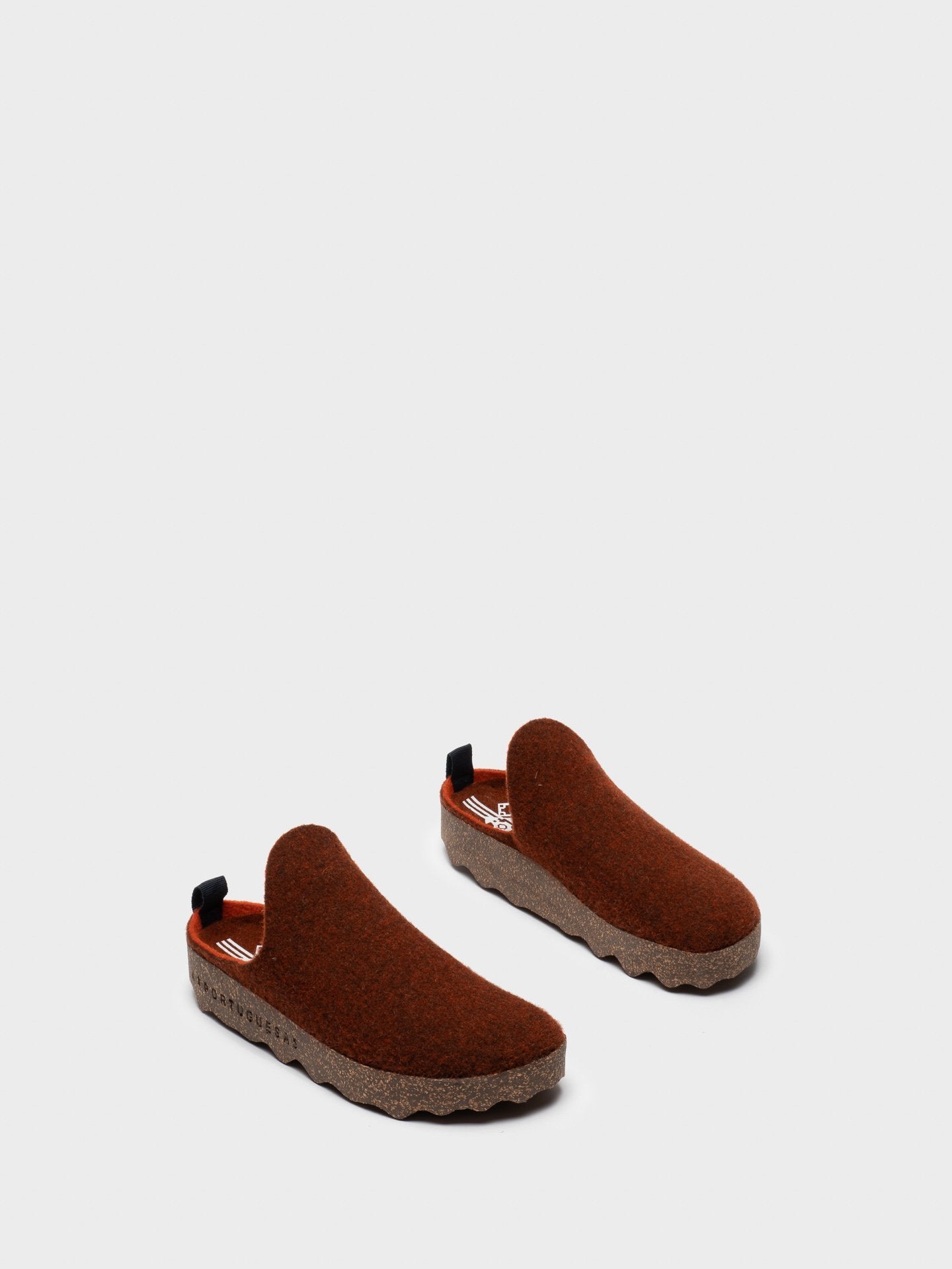 ASPORTUGUESAS Brown Round Toe Mules