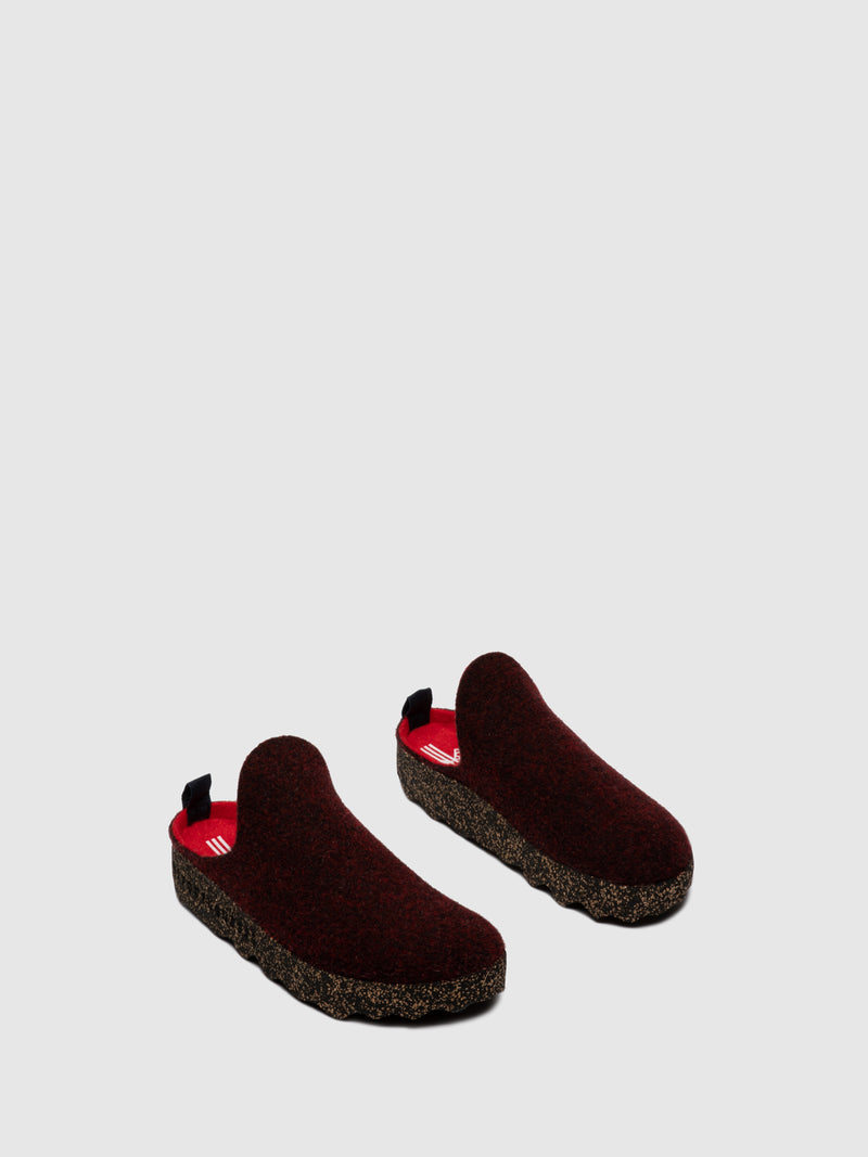 ASPORTUGUESAS Round Toe Mules COME L Merlot