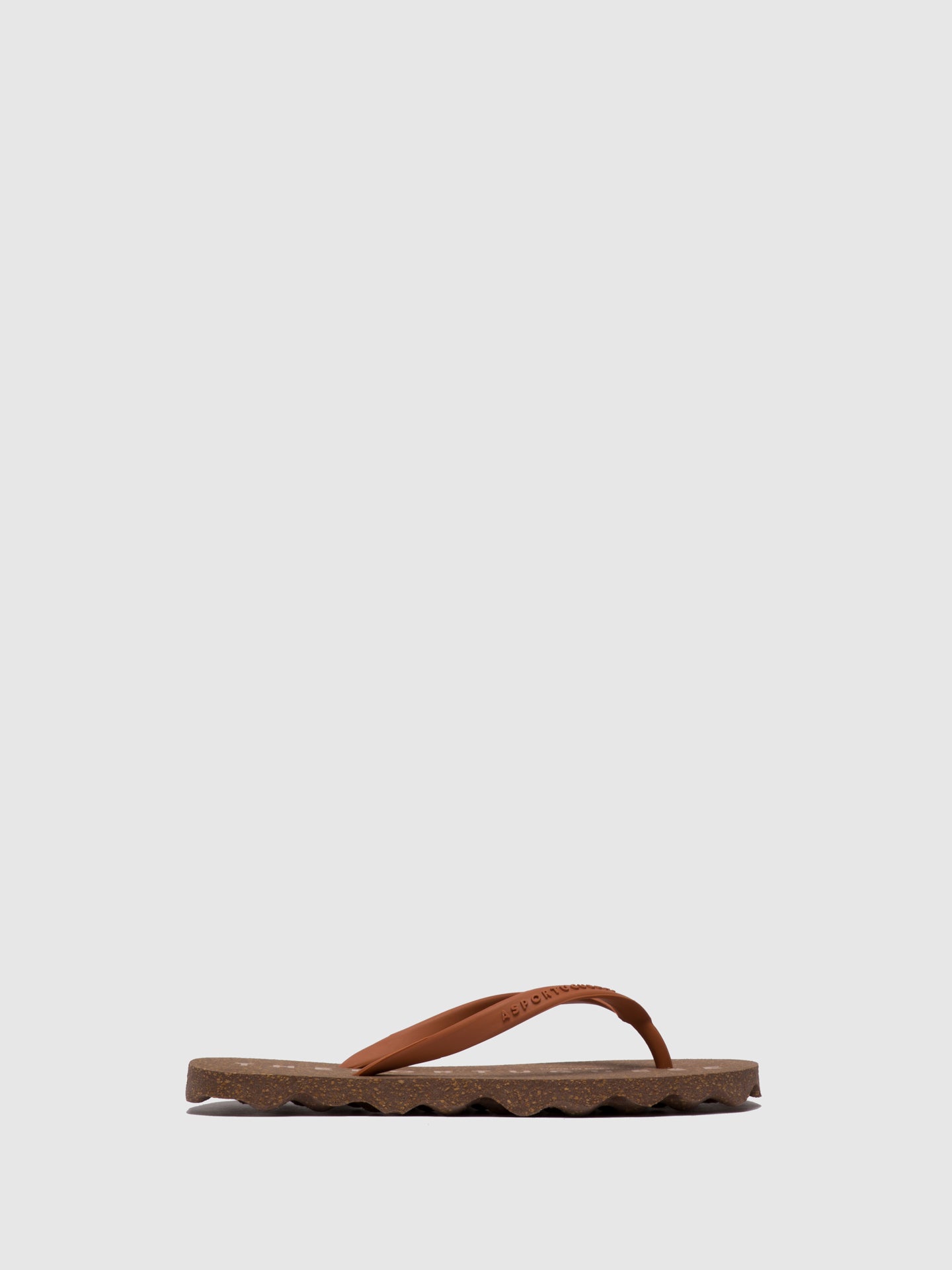 ASPORTUGUESAS Beach Flip-Flops BASE_M Brown Rubber Strap