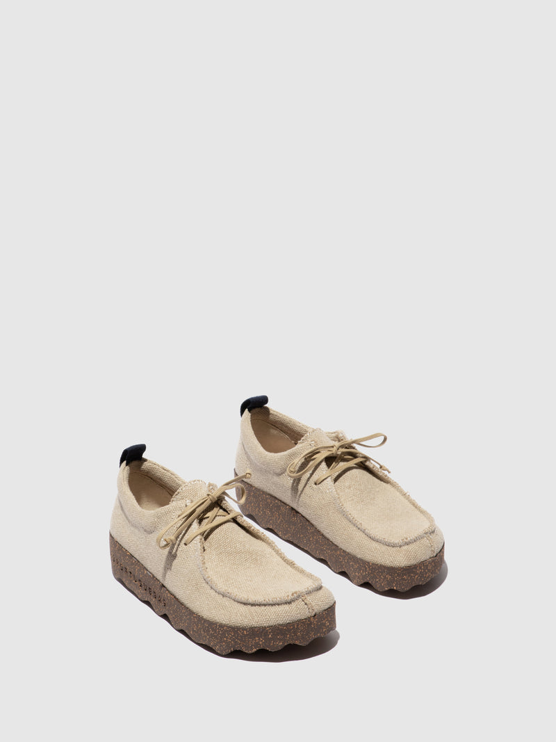 ASPORTUGUESAS Lace-up Trainers CHAT_M Natural Recycled Linen