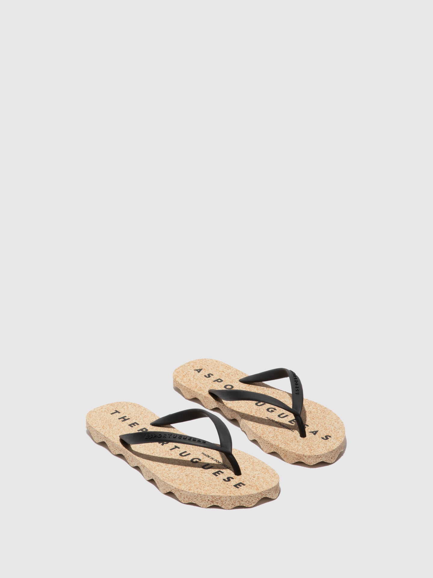 ASPORTUGUESAS Beach Flip-Flops BASE_L Black Rubber Strap