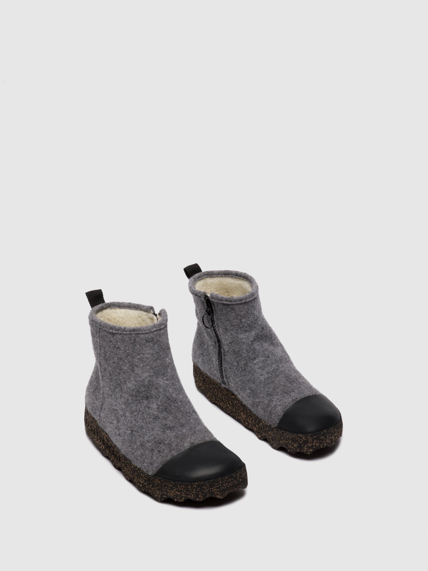 ASPORTUGUESAS Zip Up Boots COSY L Concrete