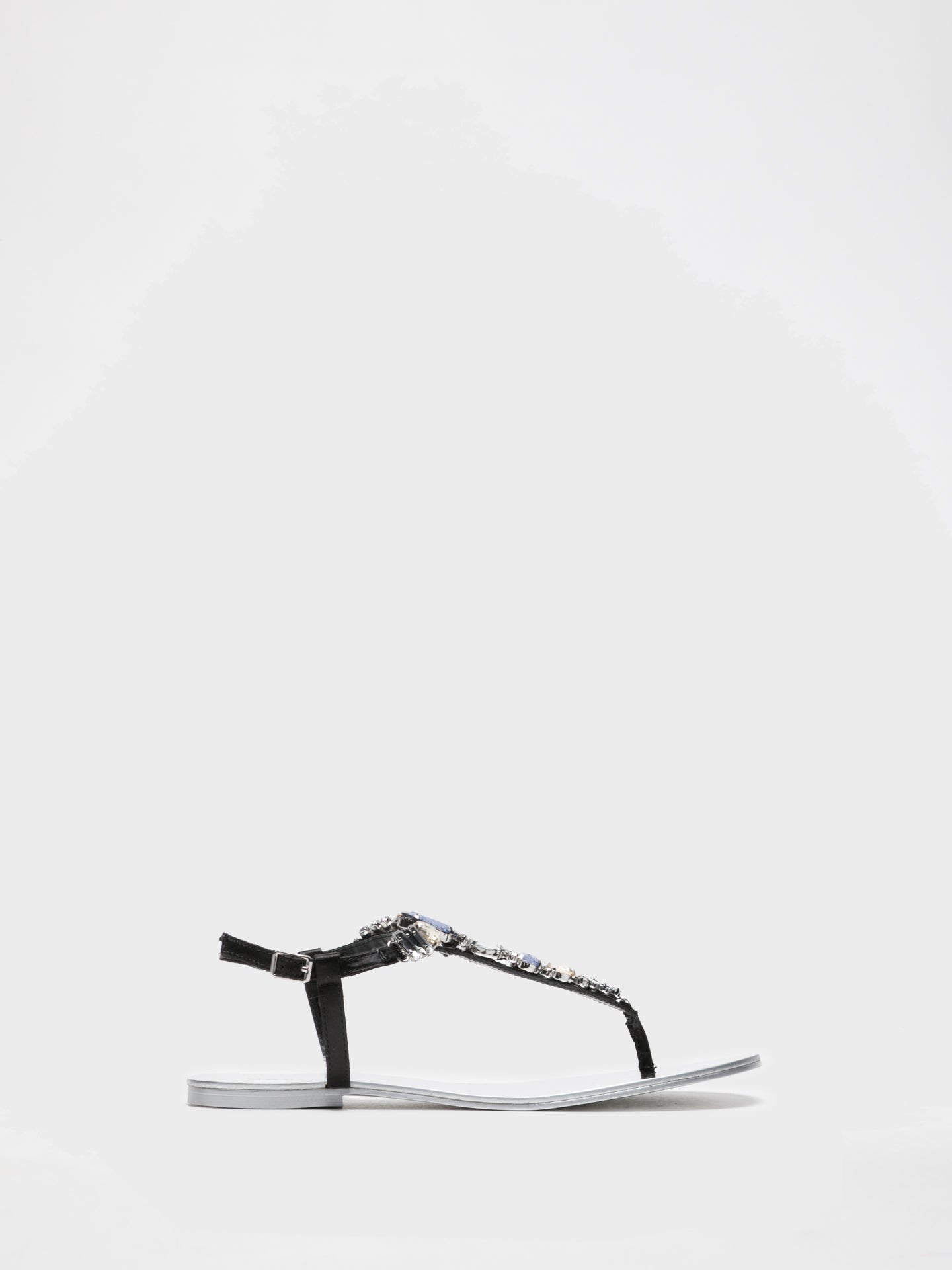 Cafè Noir Black Buckle Sandals