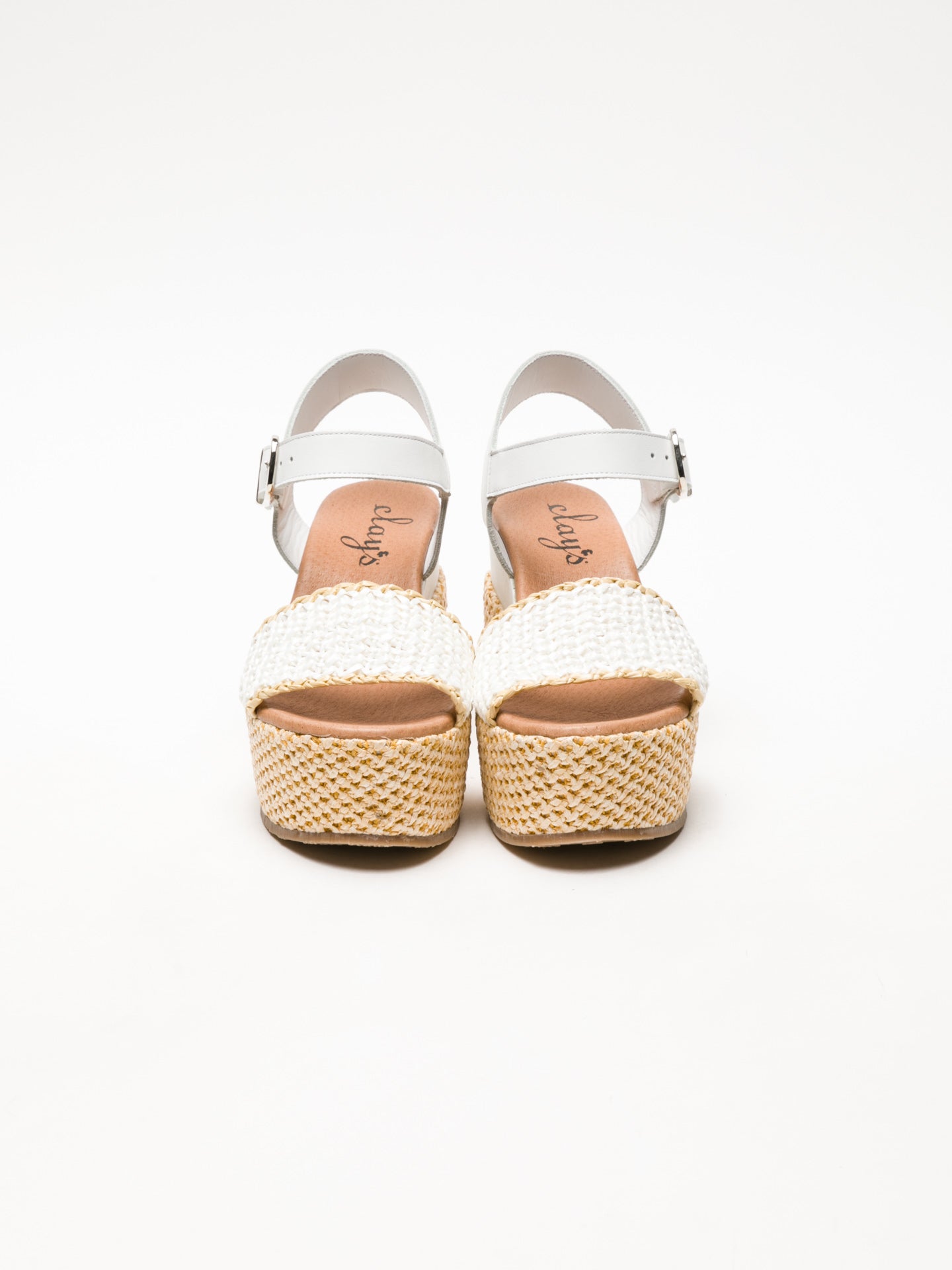 Clay's White Wedge Sandals