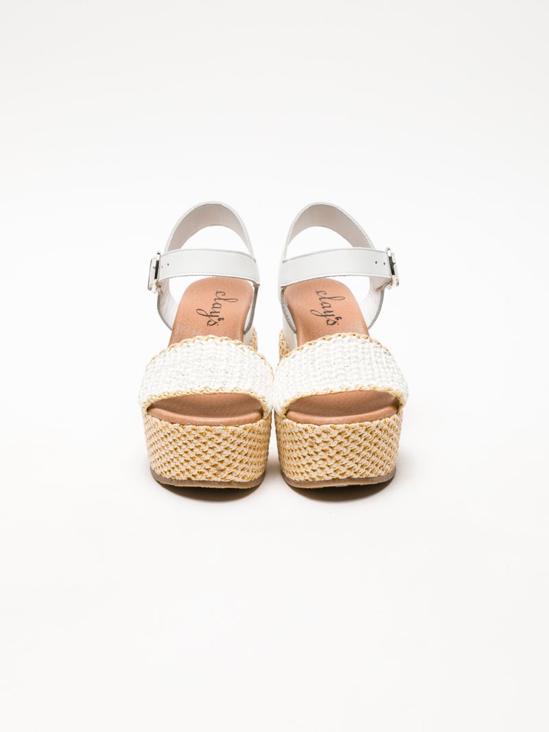 Clay's White Wedge Sandals