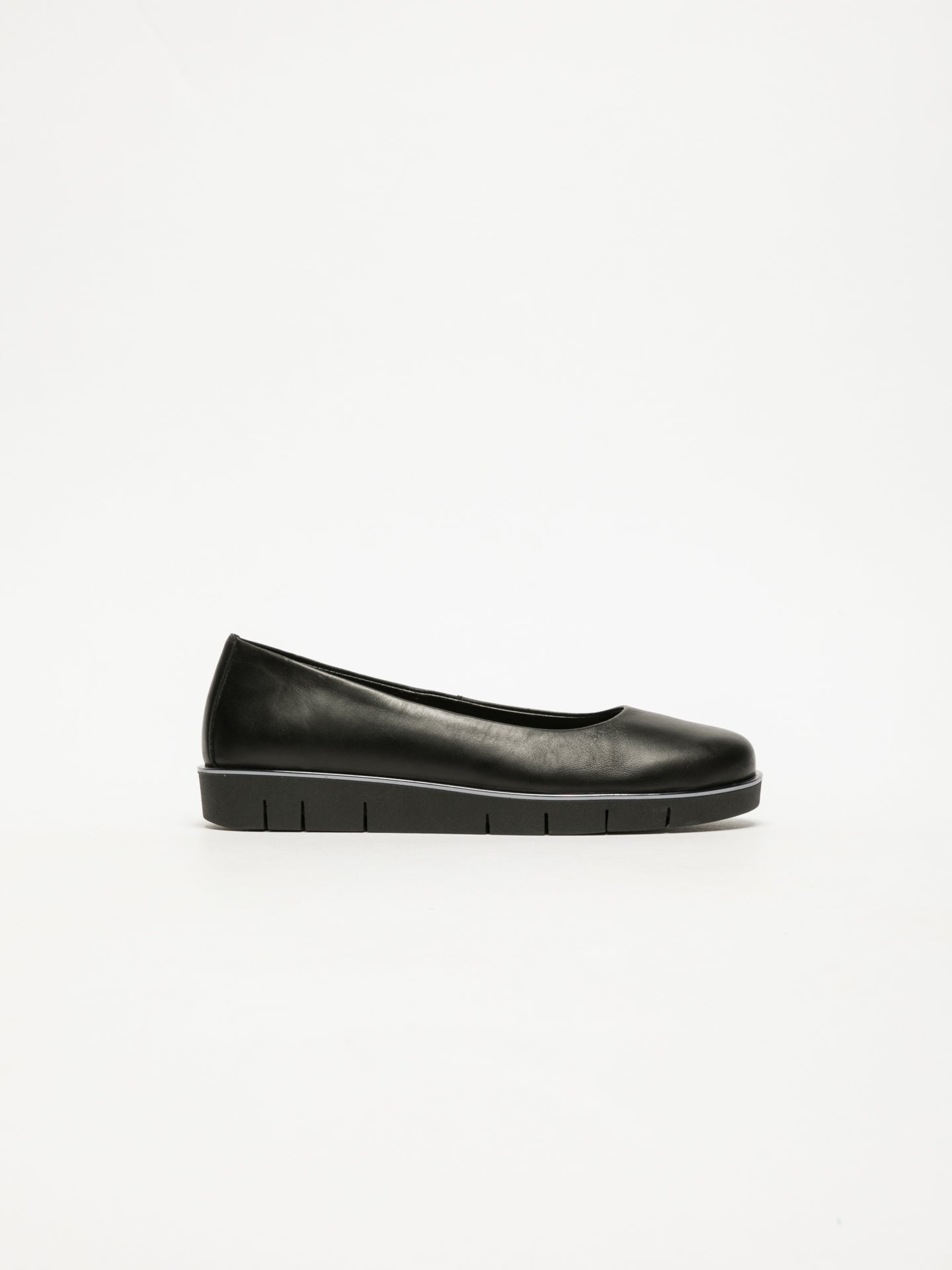 The Flexx Black Round Toe Shoes