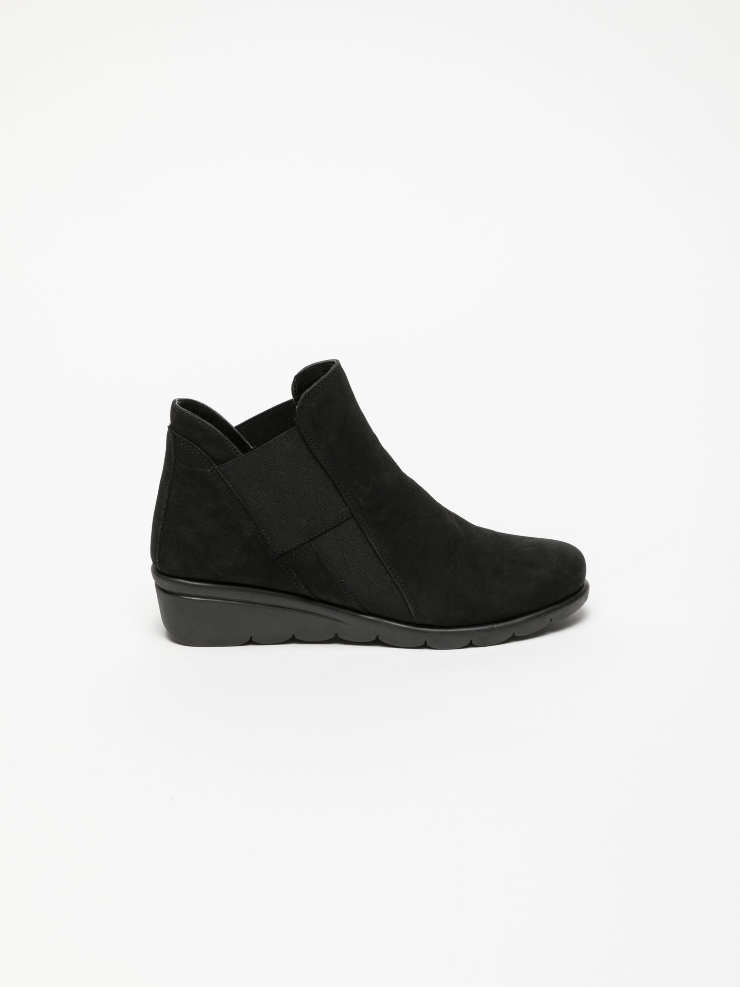 The Flexx Black Elasticated Ankle Boots