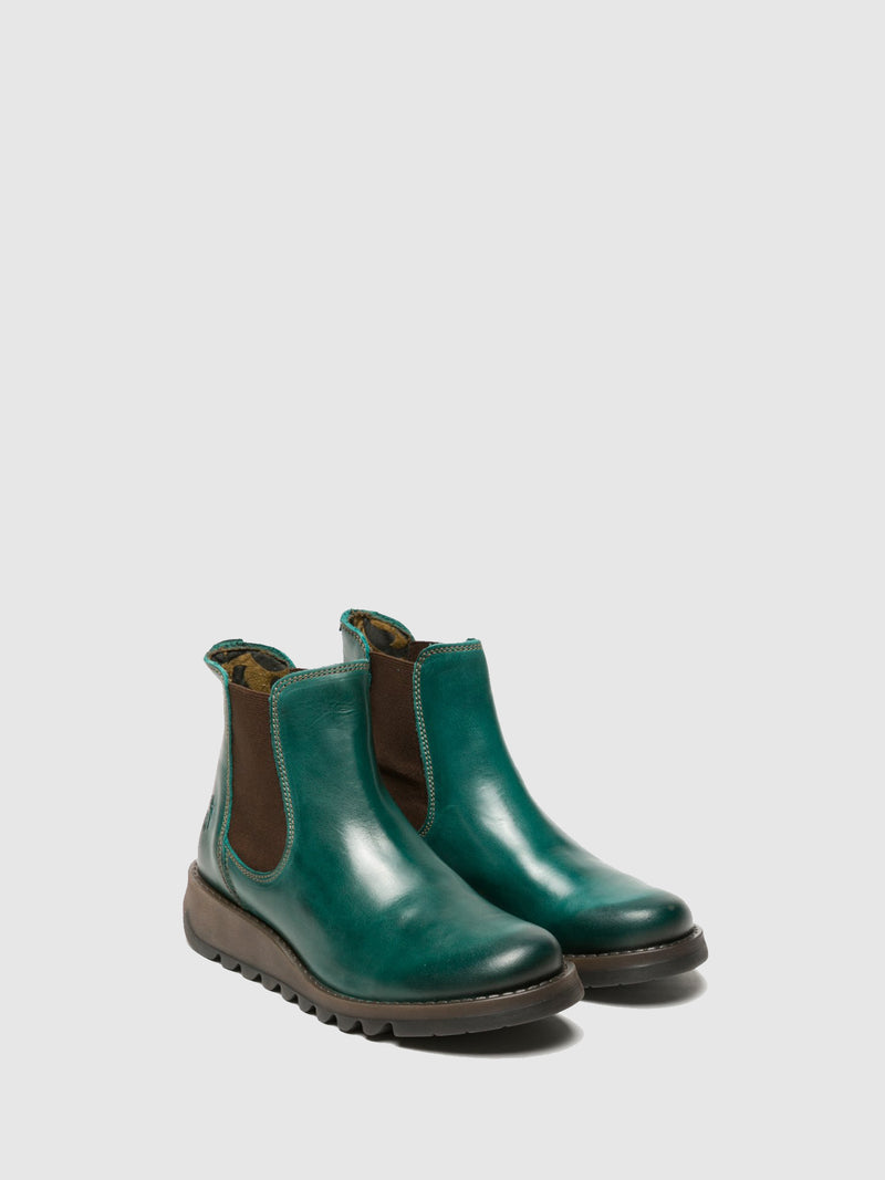 Fly London Green Chelsea Ankle Boots