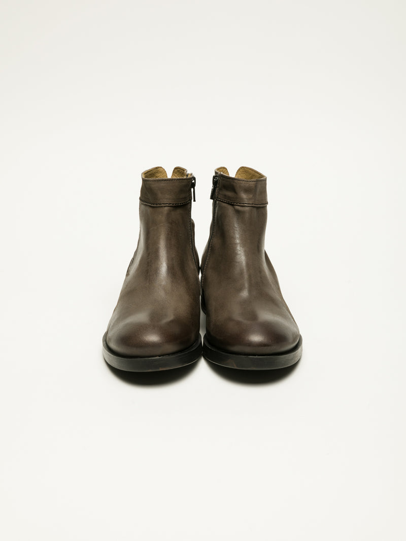 Fly London Brown Zip Up Ankle Boots