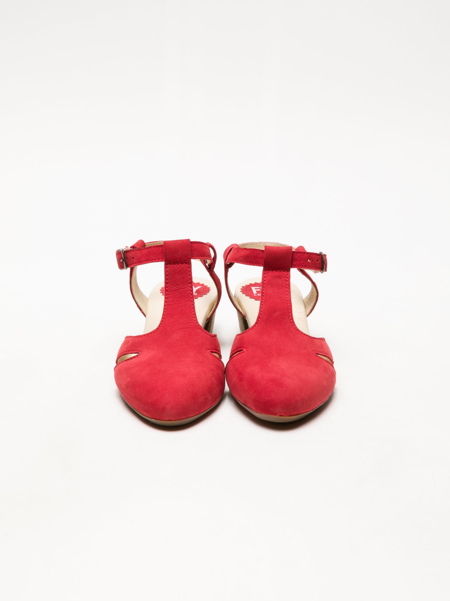 Fly London Red T-Strap Sandals