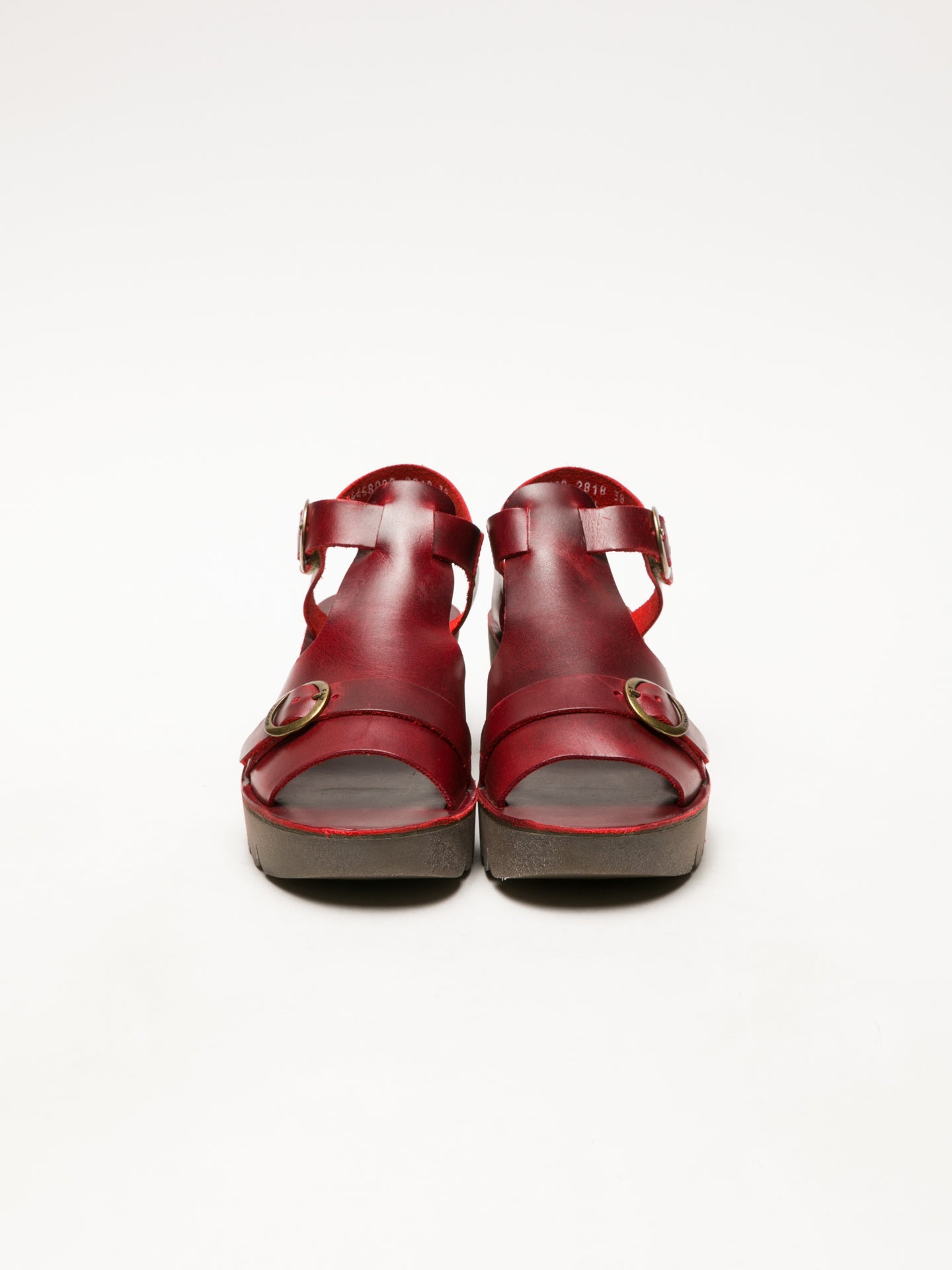 Fly London Red Buckle Sandals