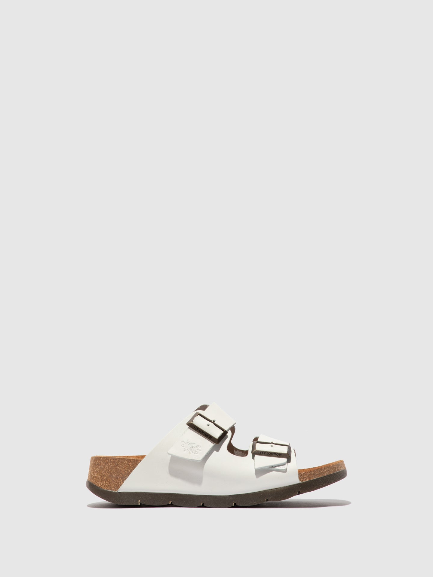 Fly London Open Toe Mules CAJA721FLY BRIDLE OFF WHITE