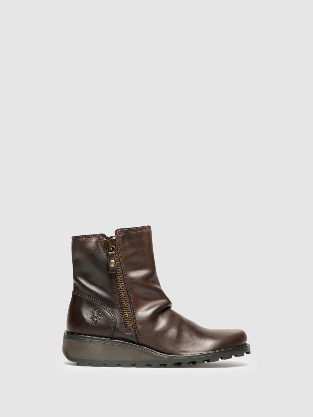 Fly London SaddleBrown Zip Up Ankle Boots