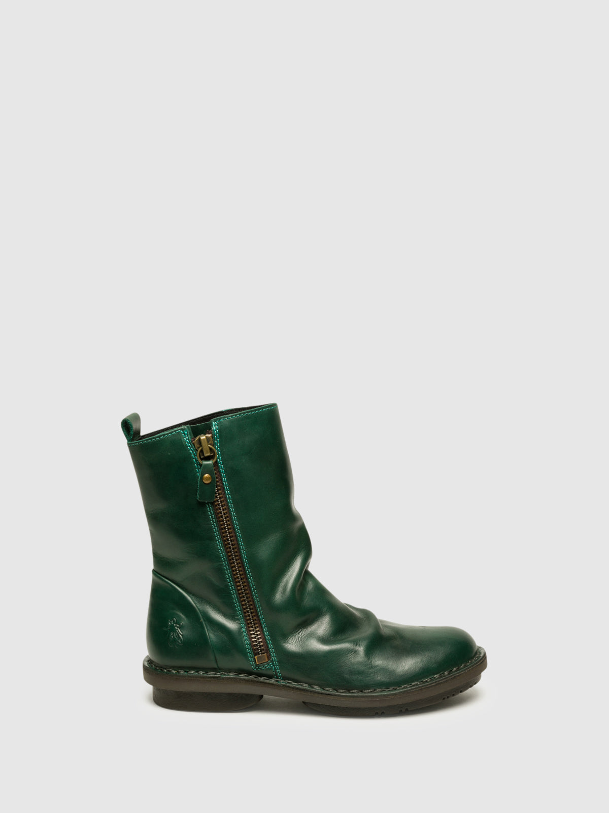 Fly London Green Zip Up Ankle Boots