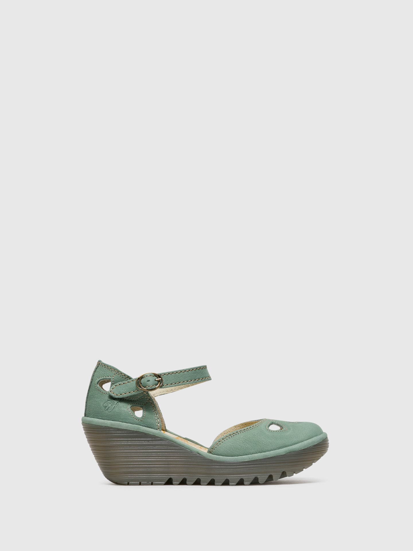 Fly London Green Buckle Sandals