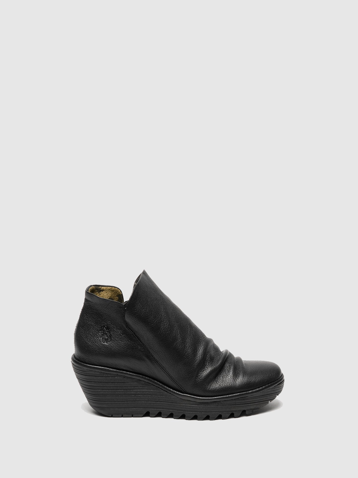 Fly London Matte Black Zip Up Ankle Boots