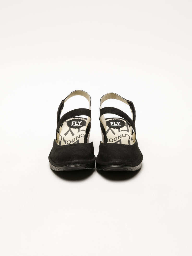 Fly London Black Velcro Sandals