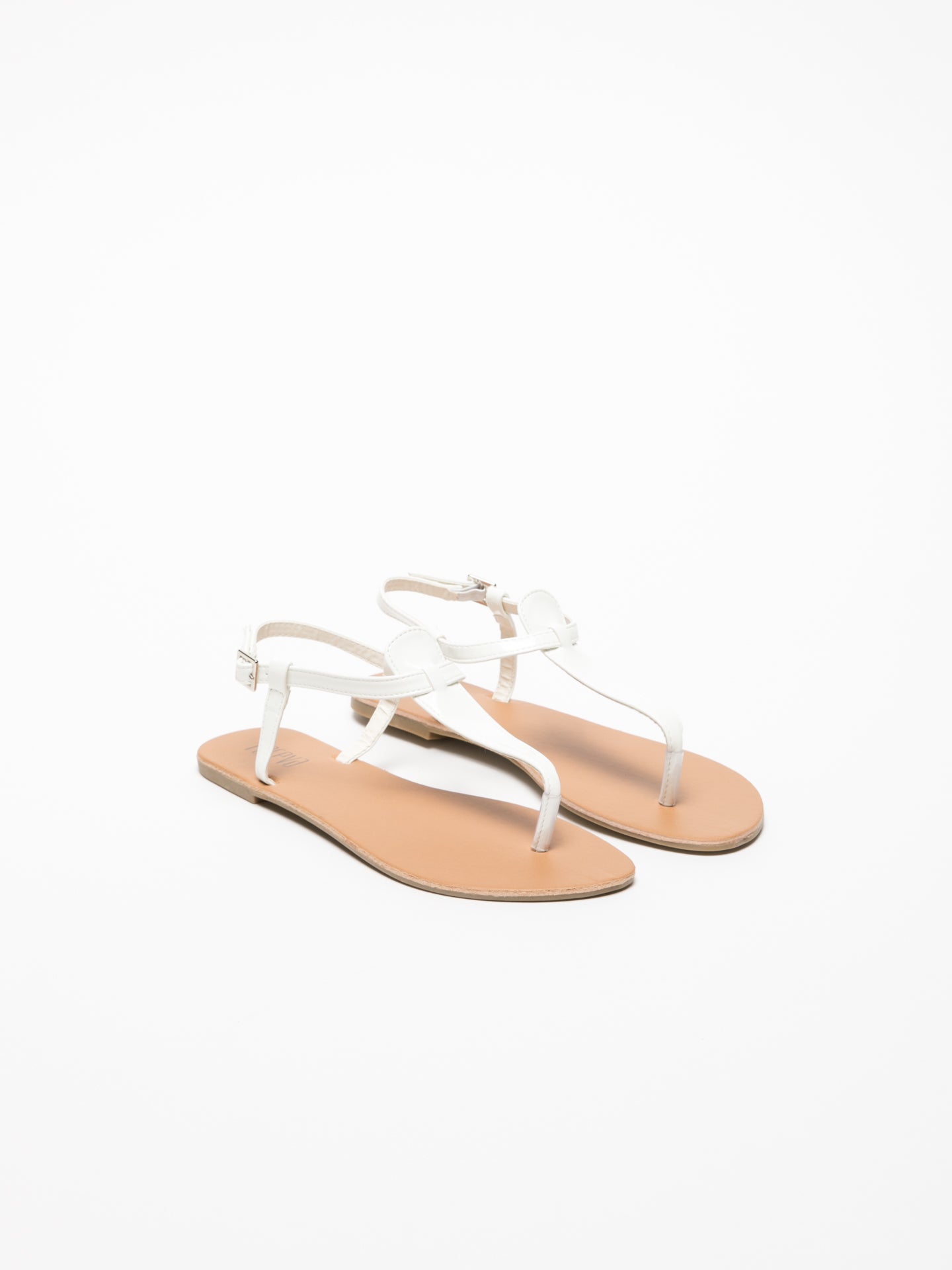 Foreva White T-Strap Sandals