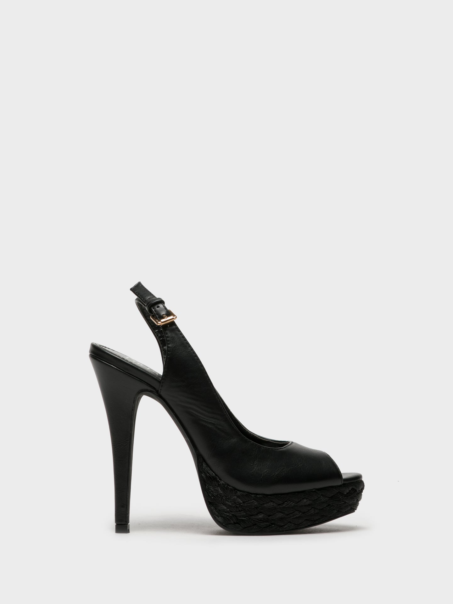 Foreva Black Sling-Back Pumps Sandals