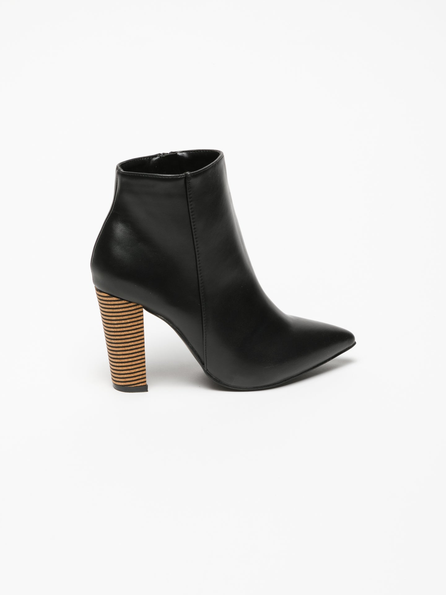 Foreva Black Zip Up Ankle Boots