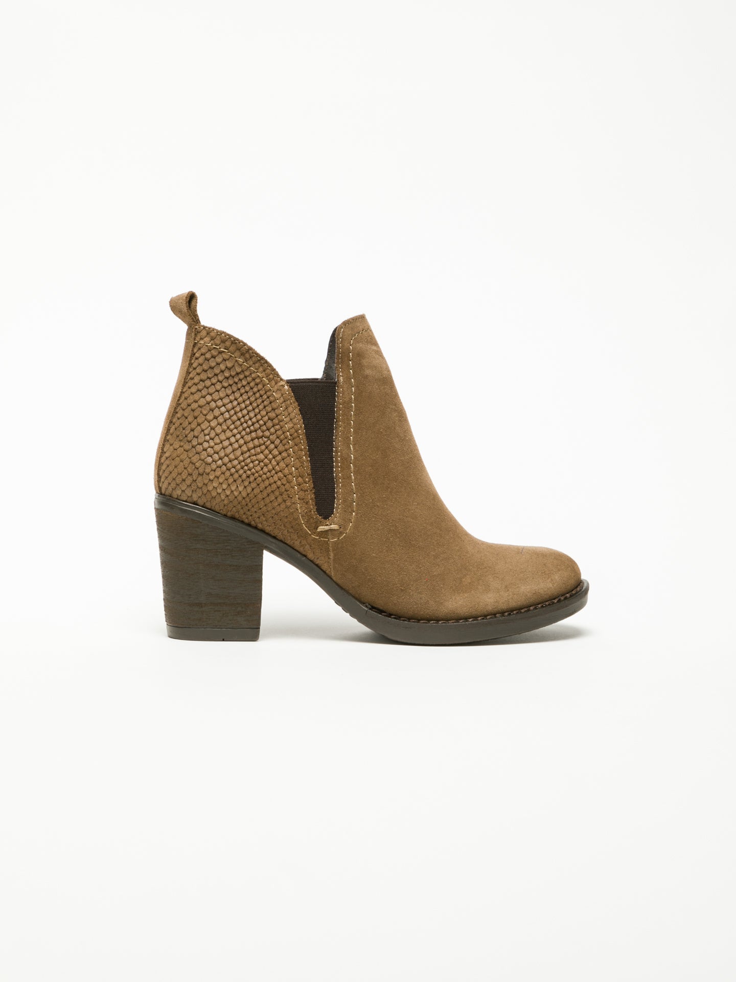 Foreva Tan Round Toe Ankle Boots