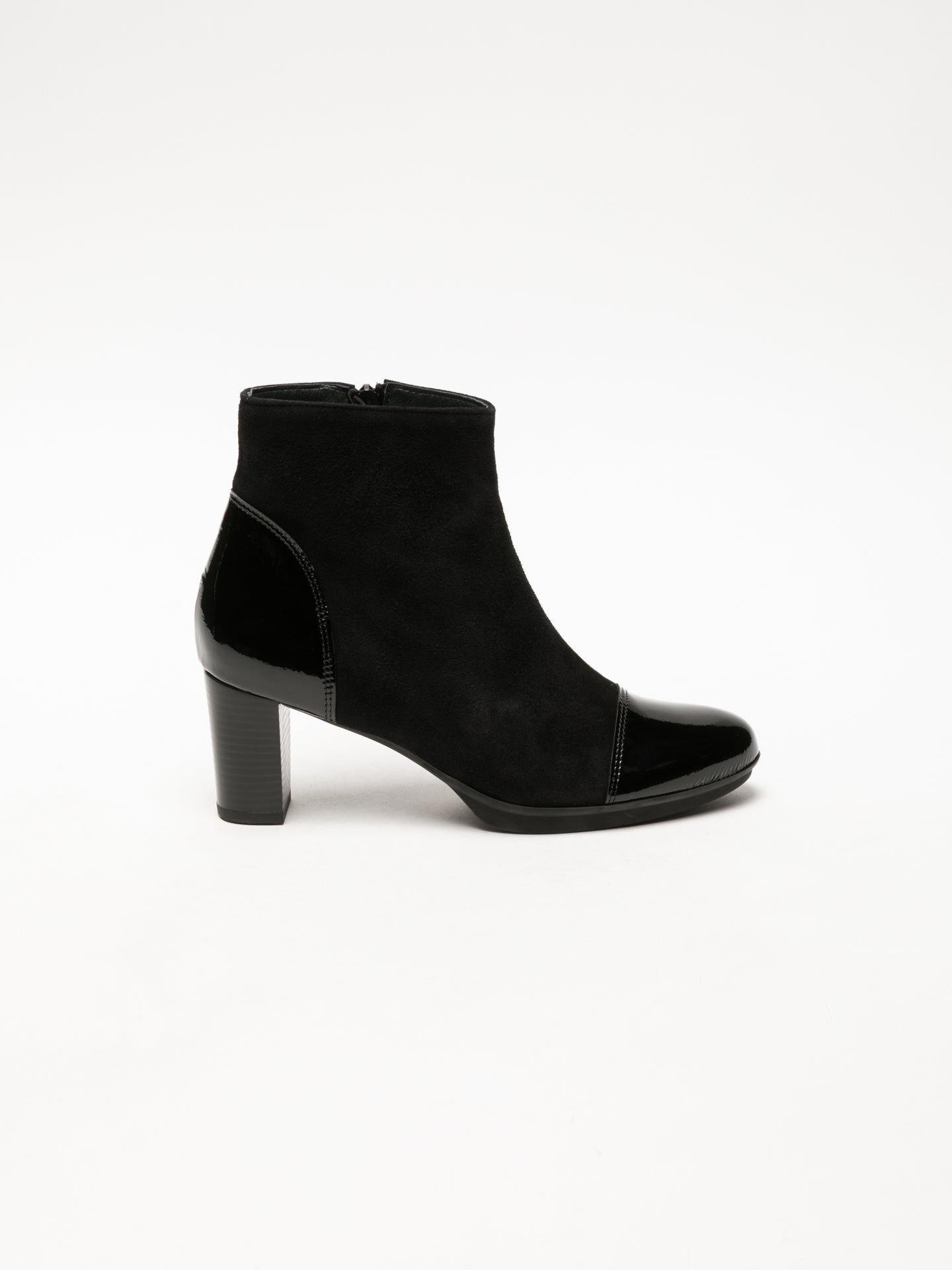 Foreva Black Zip Up Ankle Boots