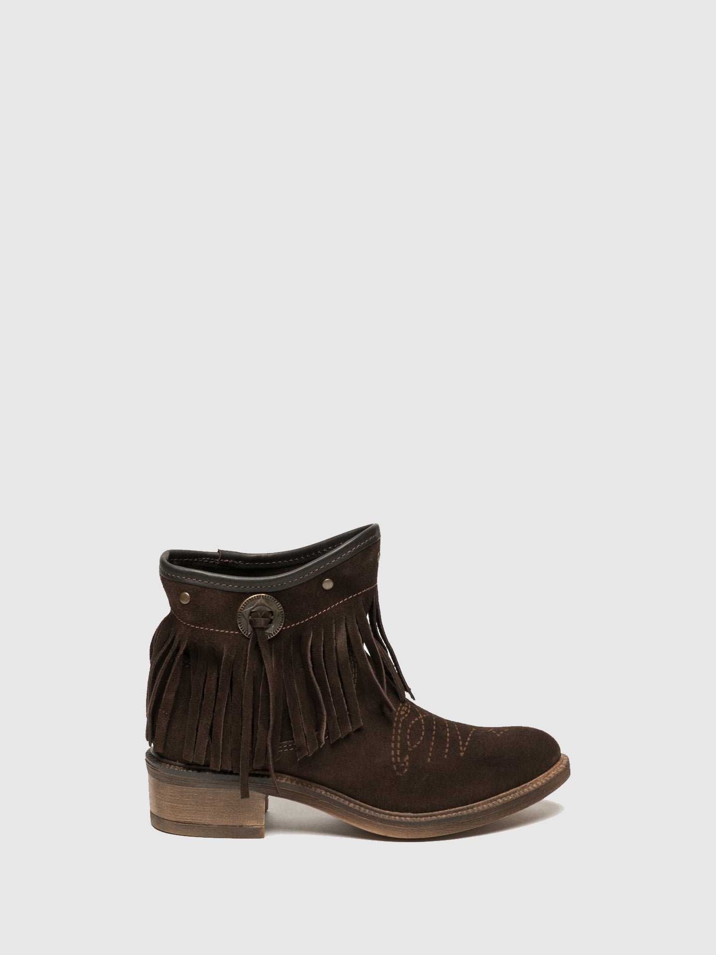 Foreva Brown Fringed Ankle Boots