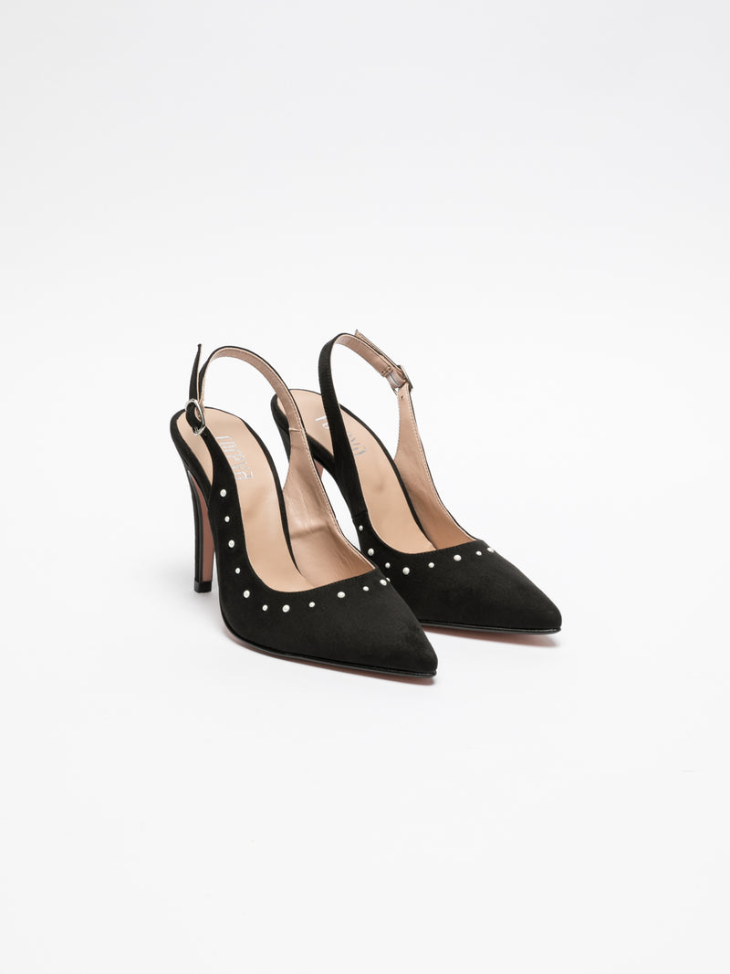 Foreva Black Sling-Back Pumps Shoes