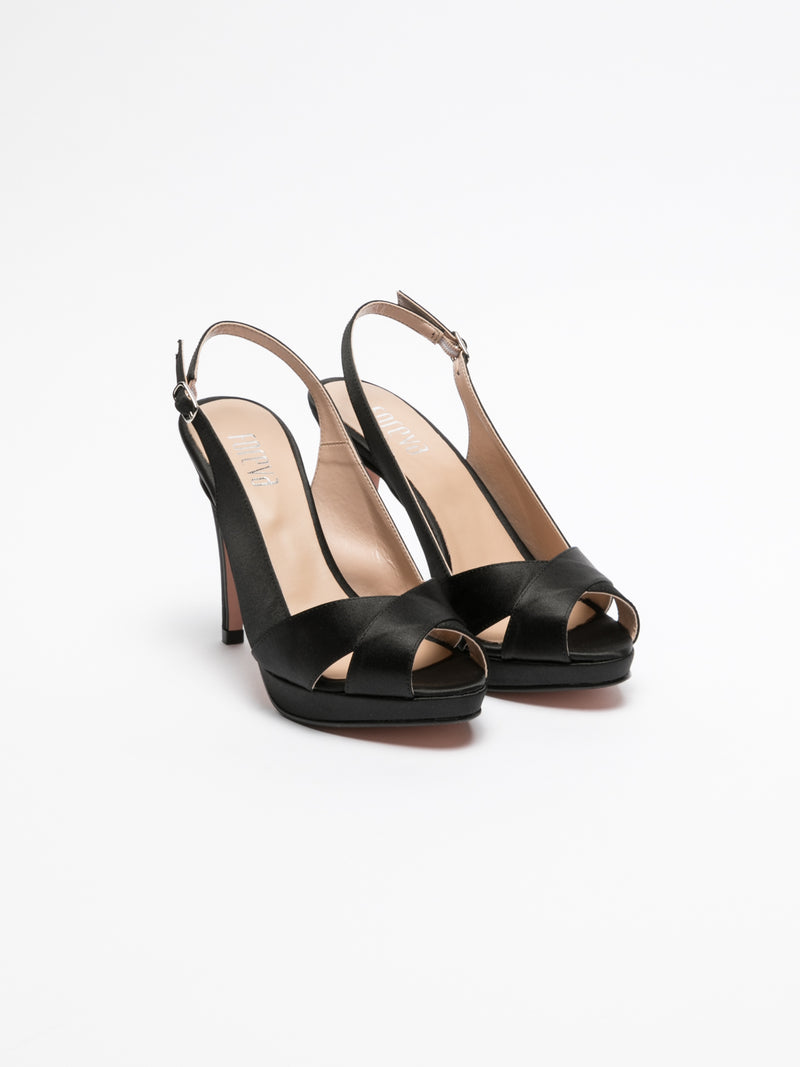 Foreva Black Sling-Back Sandals