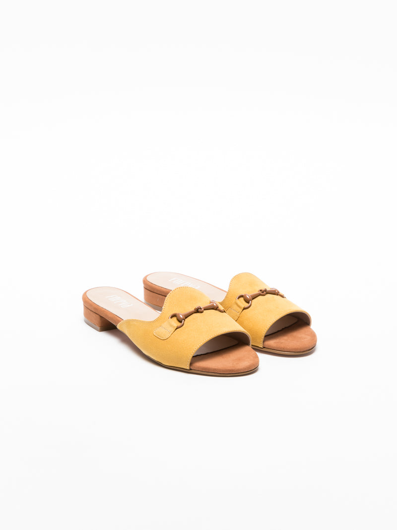 Foreva Yellow Flat Mules