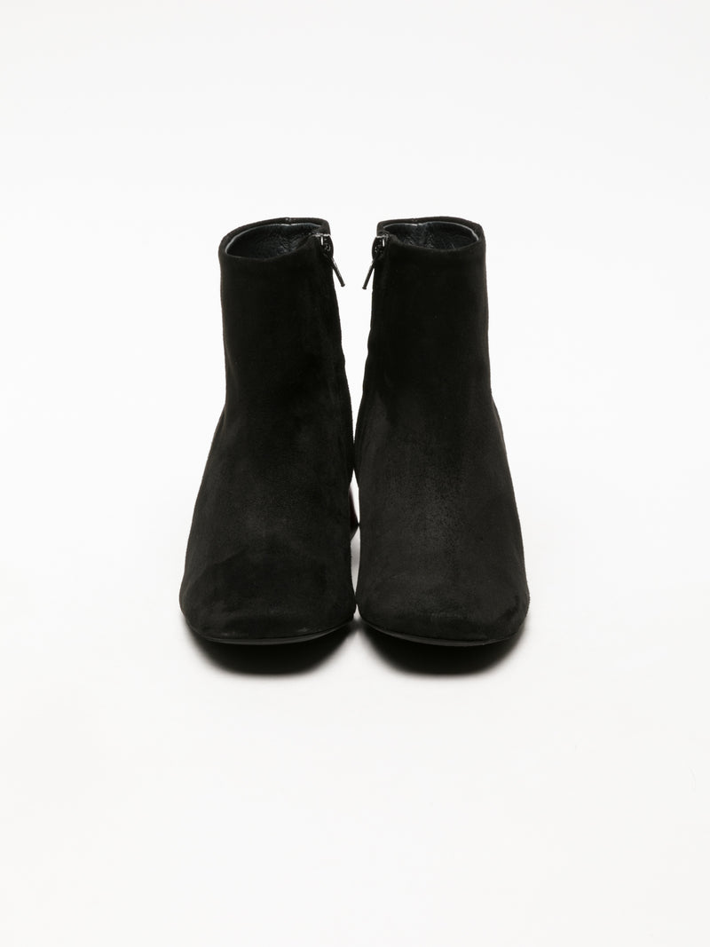 Foreva Black Zip Up Ankle Boots