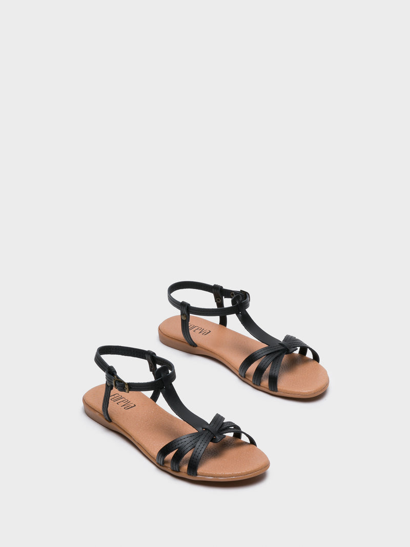 Foreva Black Sling-Back Sandals