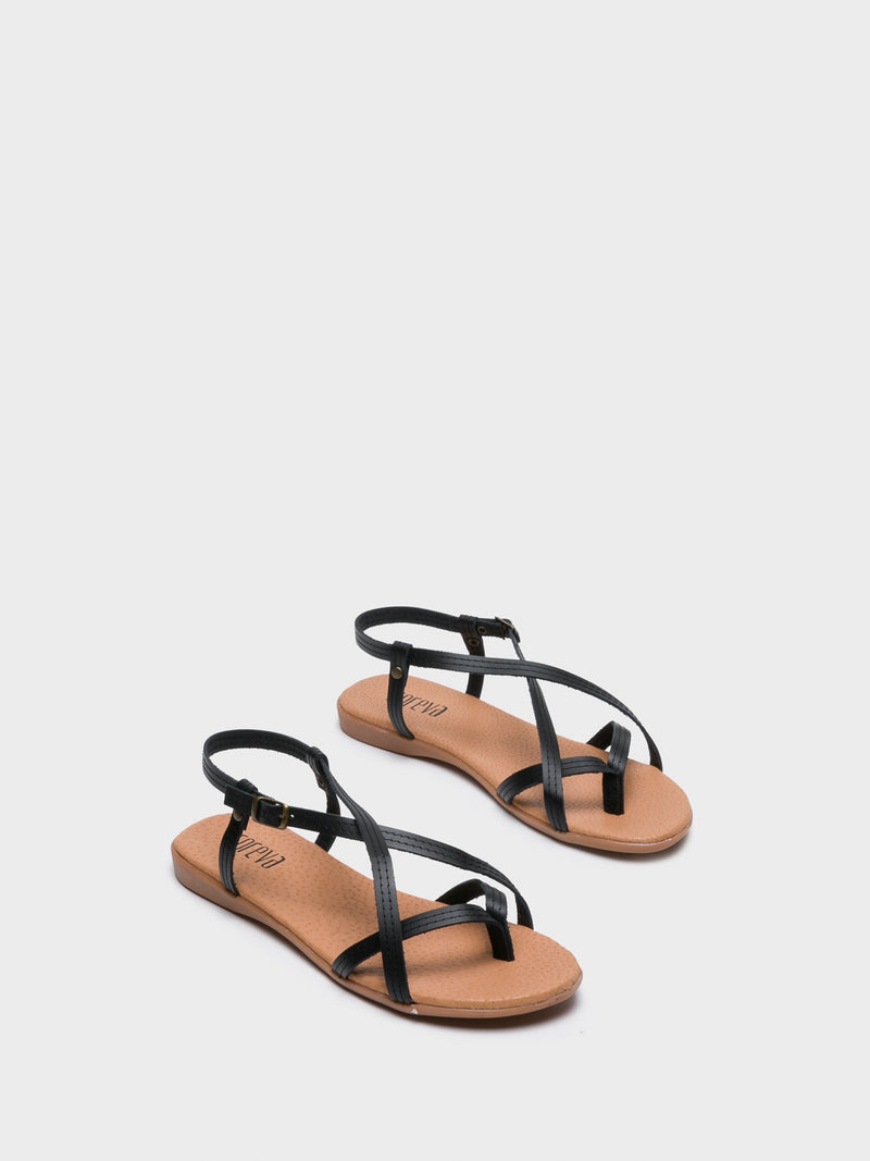 Foreva Black Crossover Sandals