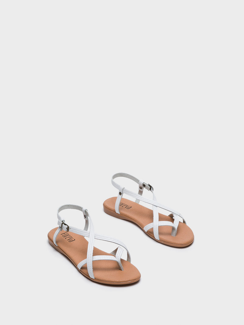 Foreva White Crossover Sandals