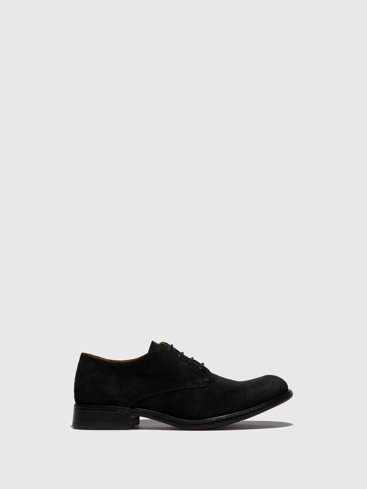 Fly London Black Suede Lace-up Shoes