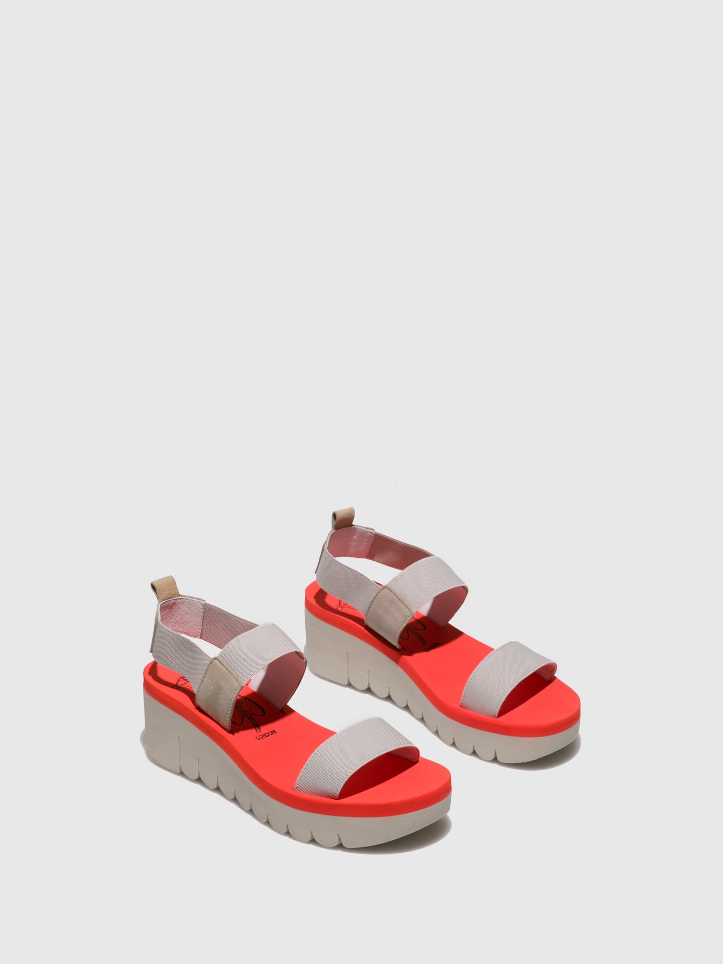 Fly London LightGray Sling-Back Sandals