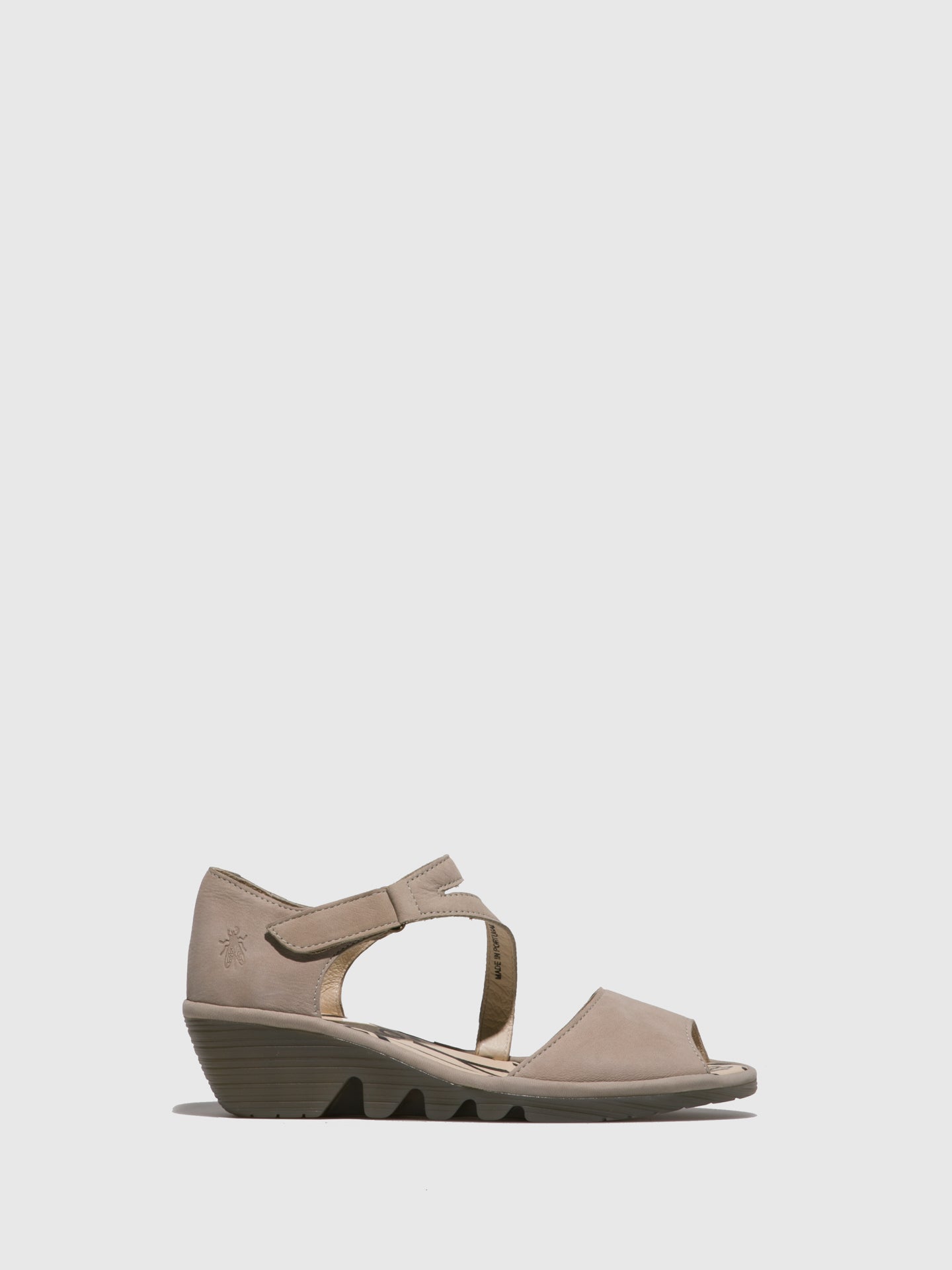 Fly London LightGray Velcro Sandals