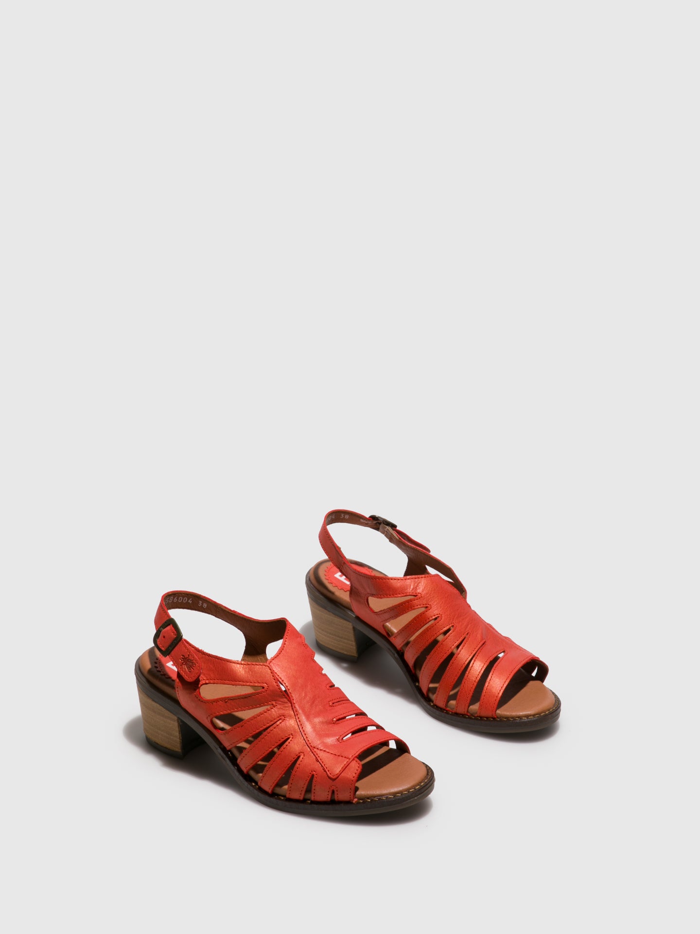 Fly London Orange Open Toe Sandals