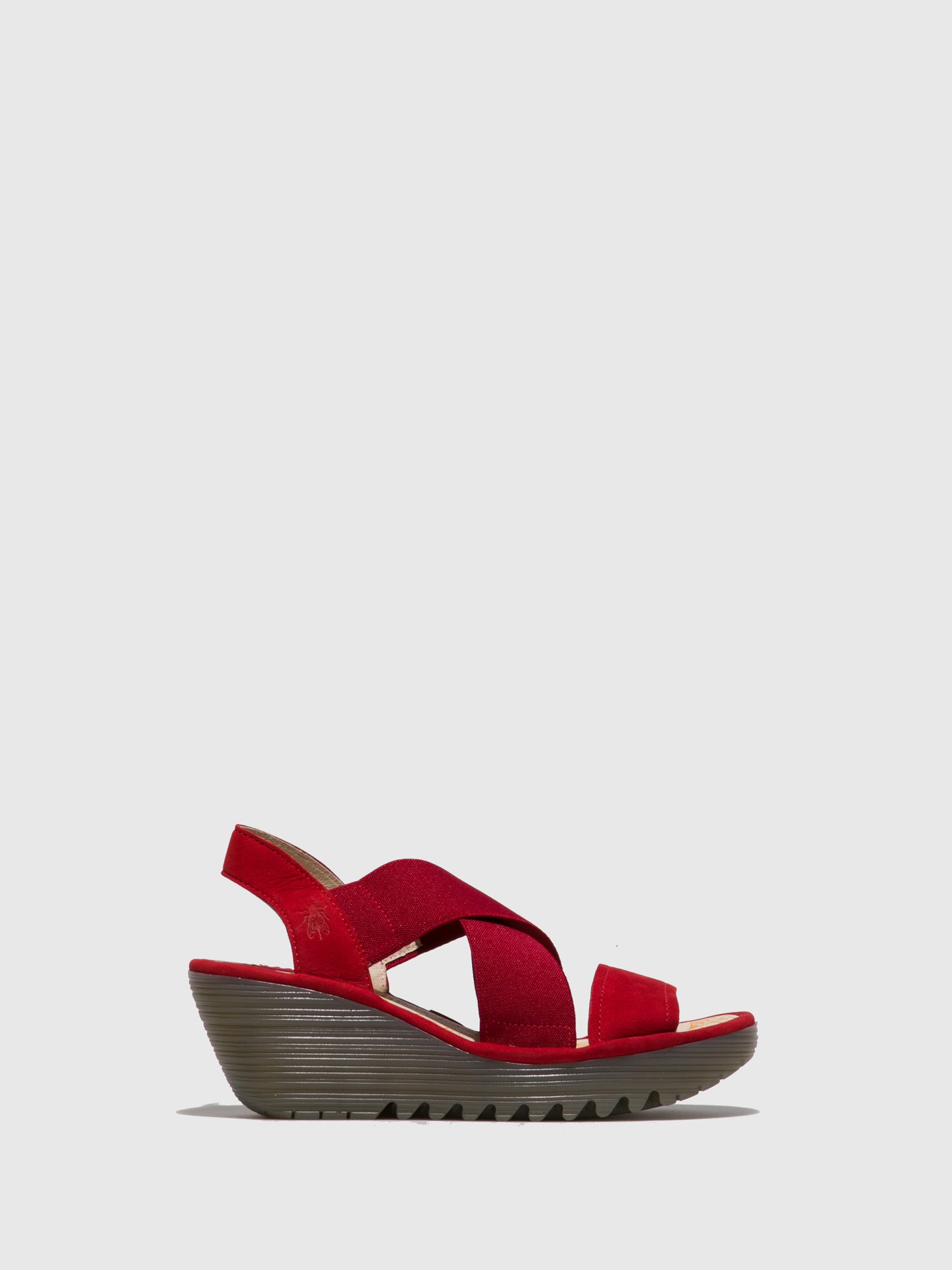 Fly London Red Crossover Sandals