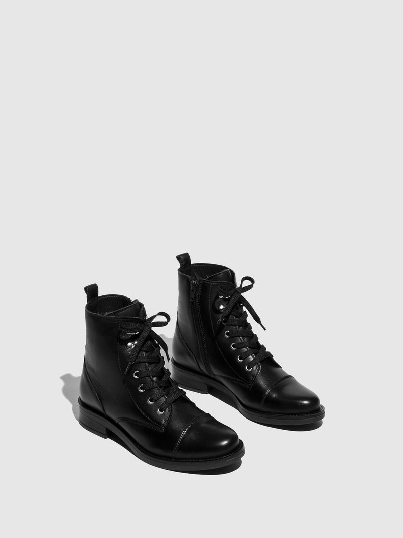 Foreva Black Lace-up Boots