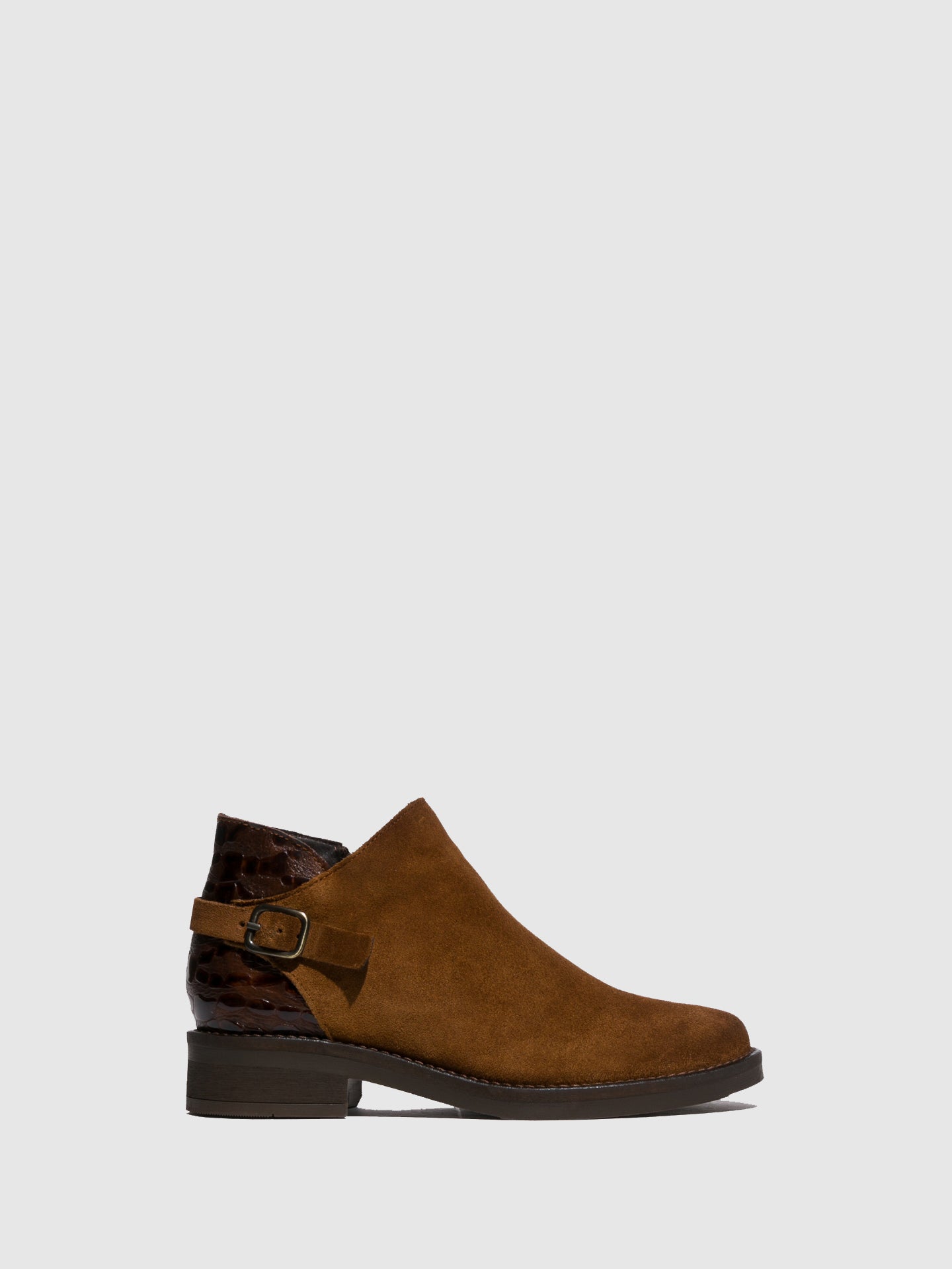 Foreva Camel Buckle Ankle Boots