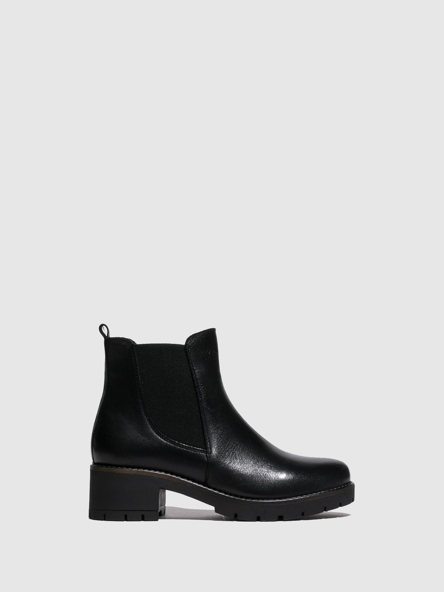 Foreva Black Leather Chelsea Ankle Boots