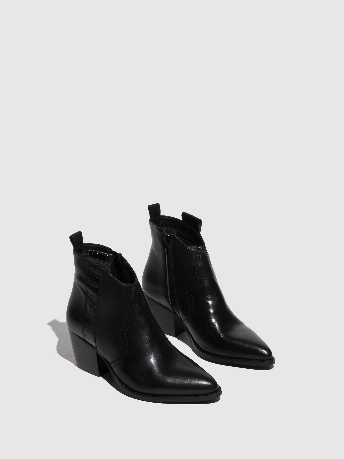 Foreva Black Pointed Toe Ankle Boots